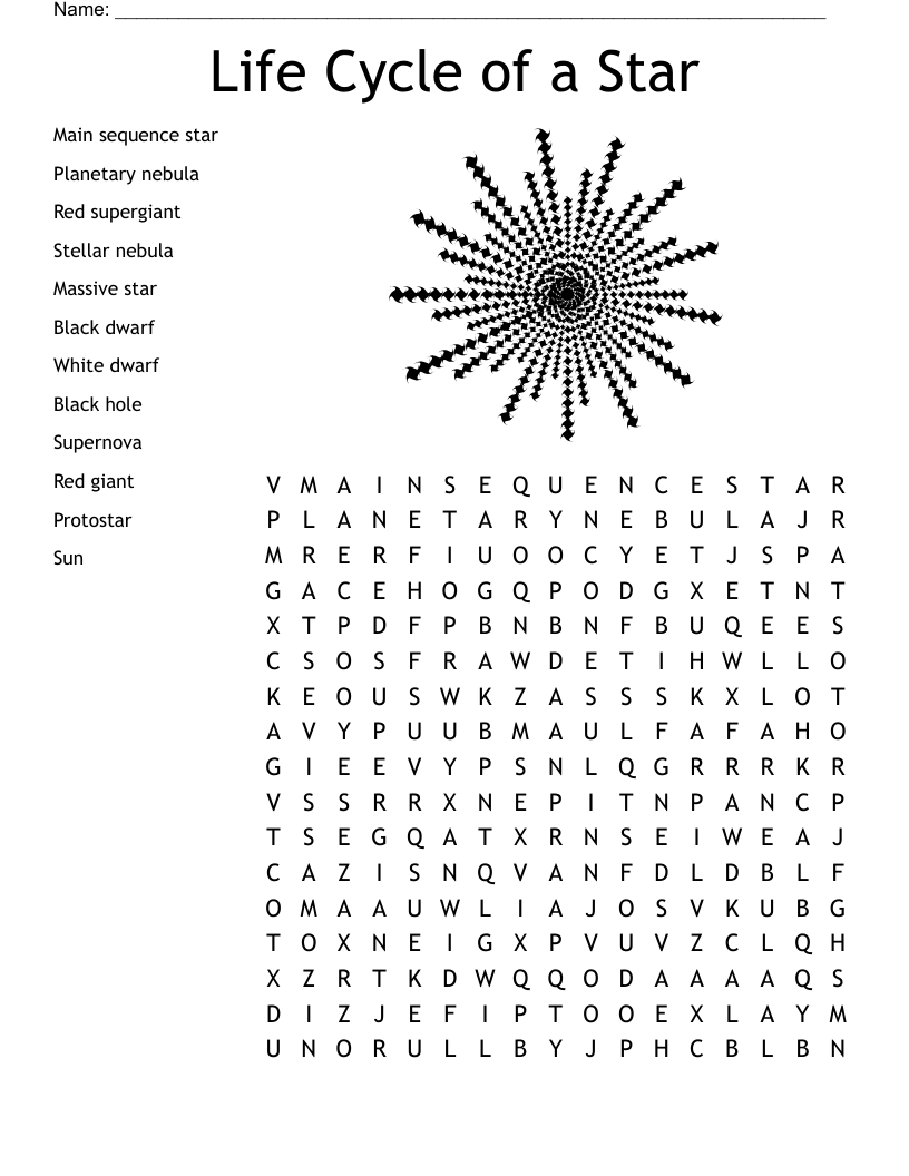 Stars And Galaxies Word Search WordMint Stars And Galaxies Word Search WordMint