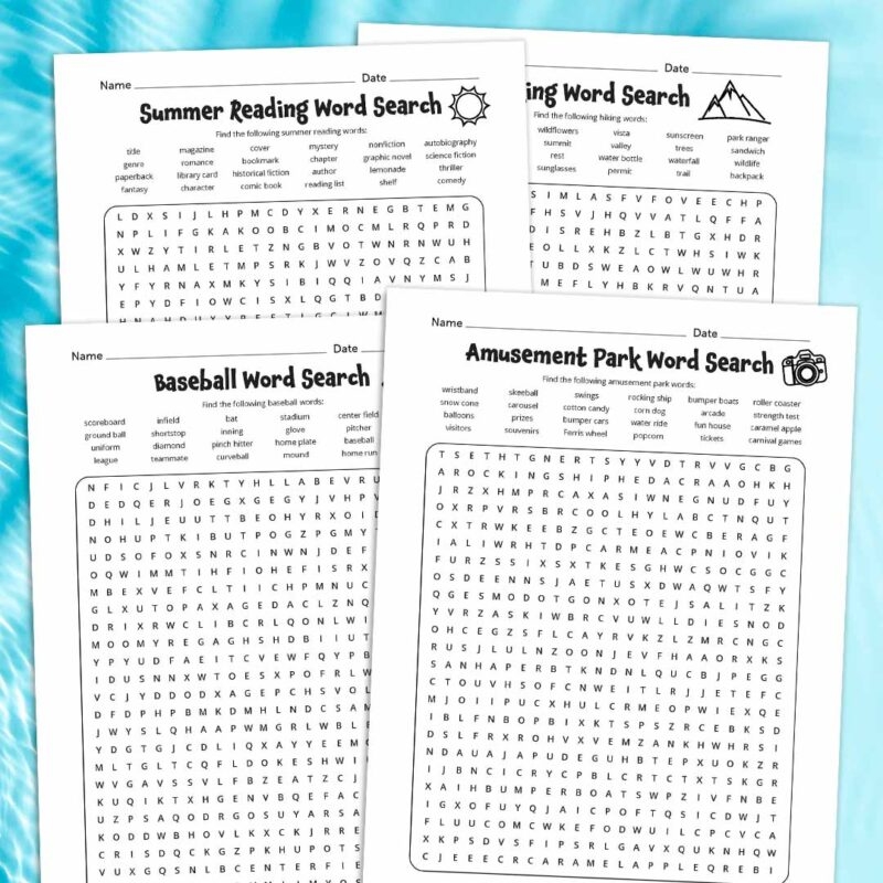 Summer Word Search Bundle Free Download With Answer Key Summer Word Search Bundle Free Download With Answer Key