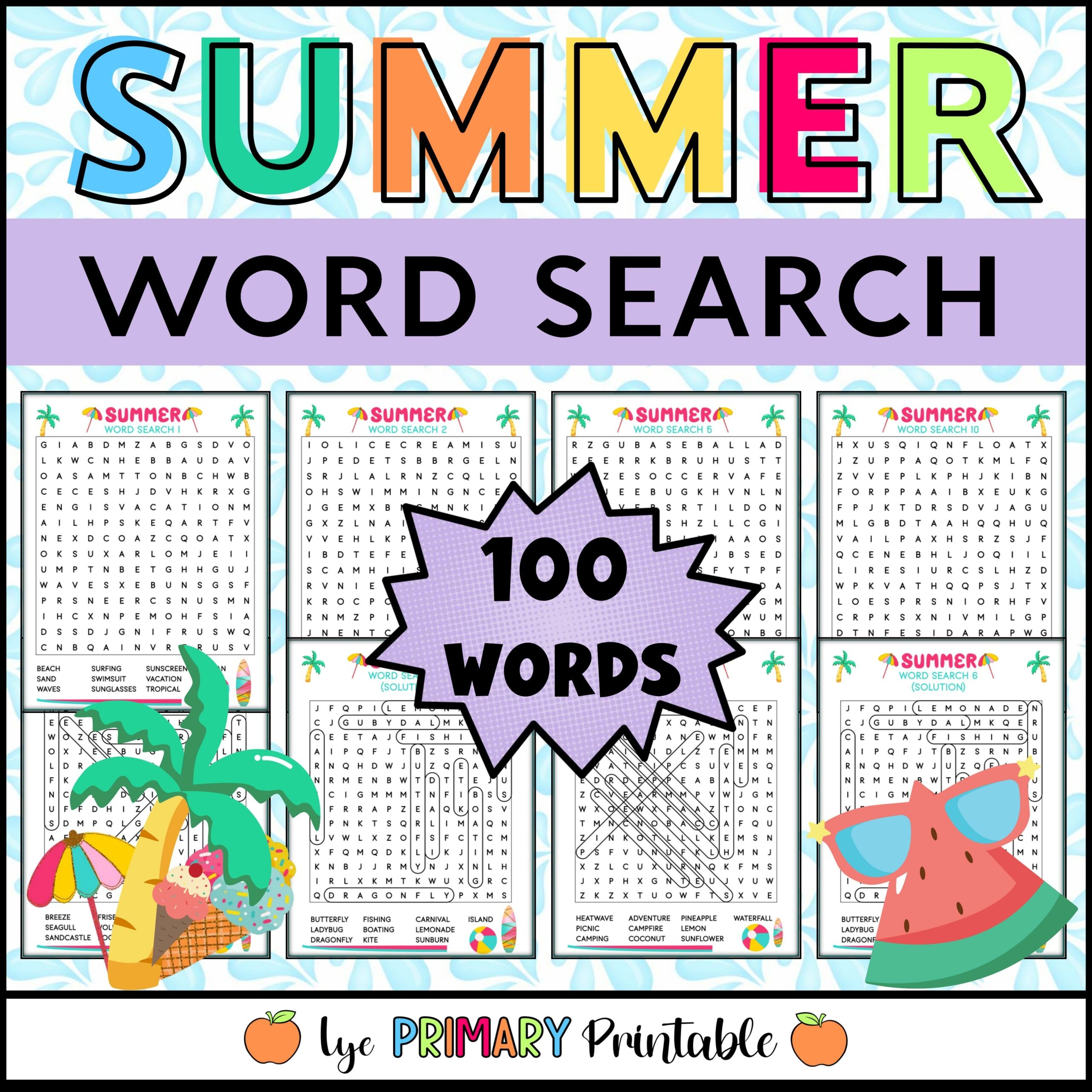 summer word search end of year puzzles activity made by teachers summer word search end of year puzzles activity made by teachers