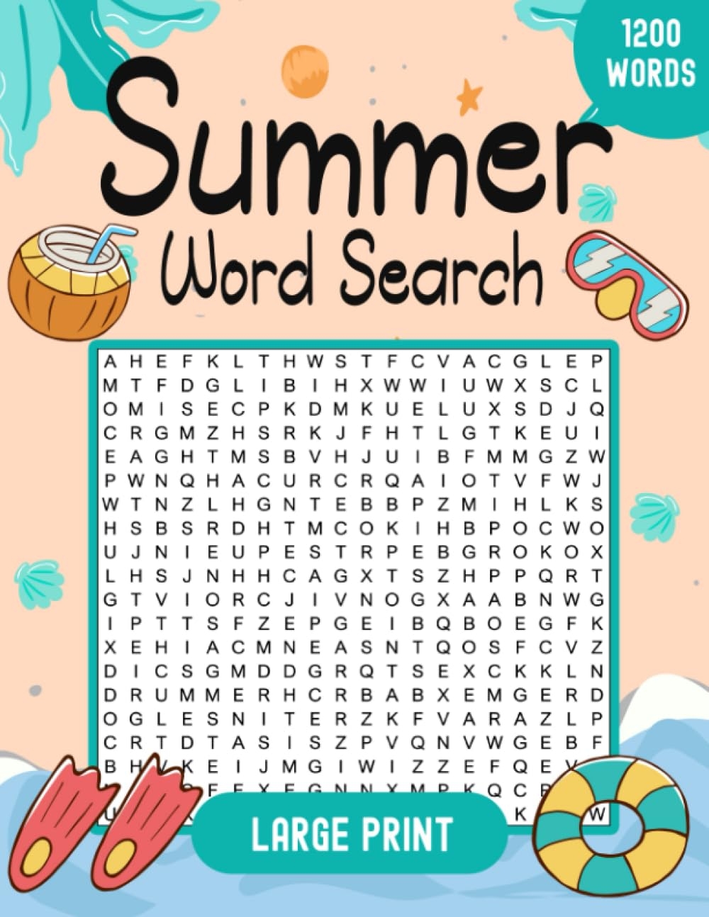 Summer Word Search Large Print 1200 Word Search Puzzle Book For Adults U0026 Seniors Summer Gifts For Women And Men Garraway Harvey J 9798390809396 Amazon Books