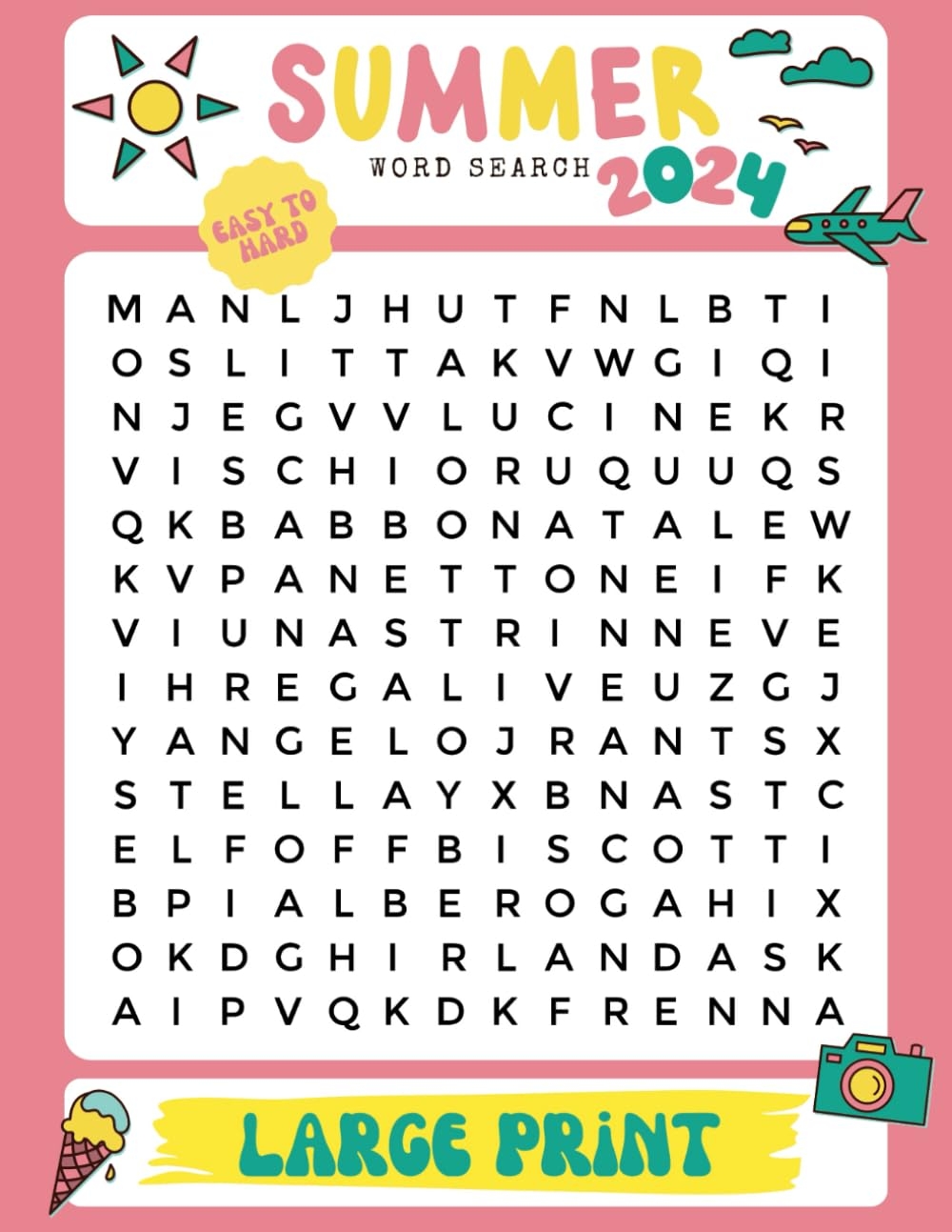 Word Search Printable Summer Adult Word Search Printable Summer Adult
