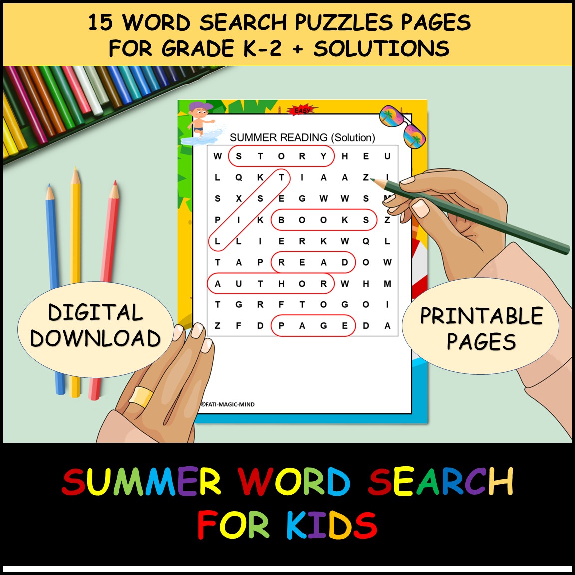 Summer Word Search Printable With Answer Key