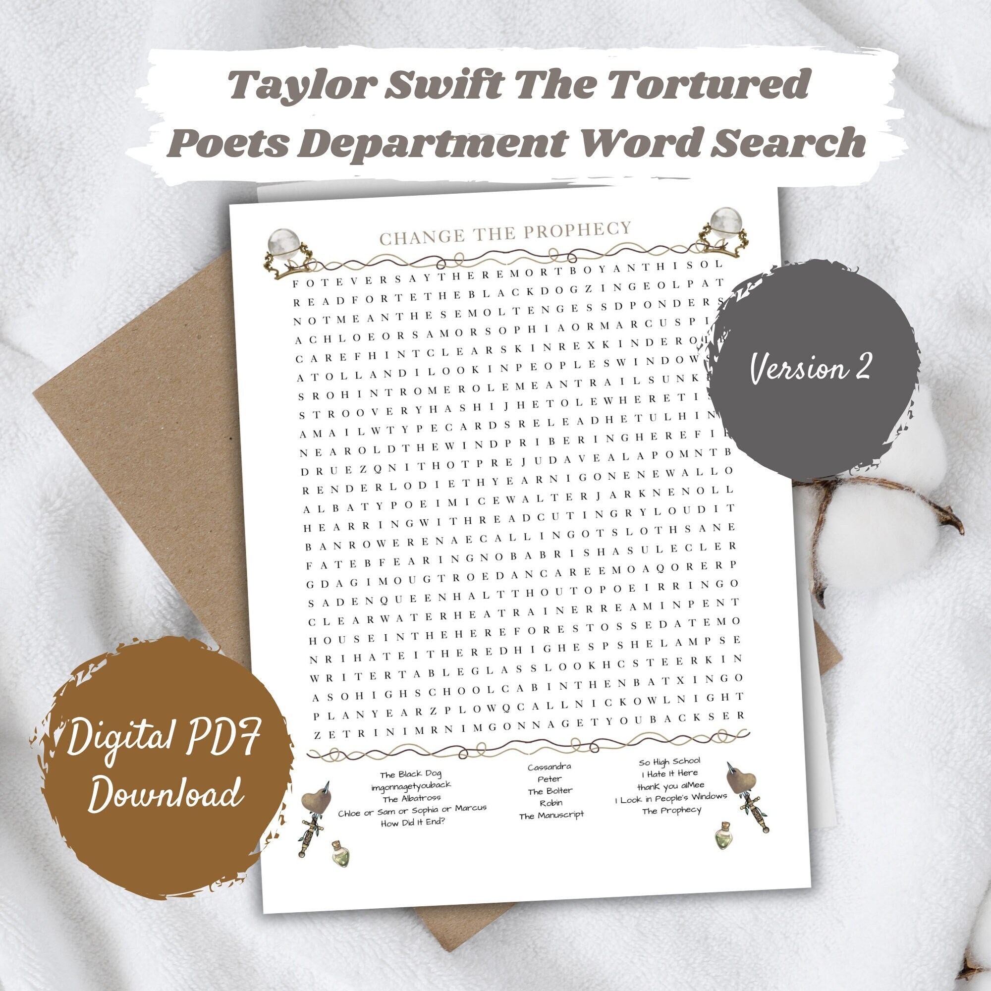 Taylor Swift Word Searches
