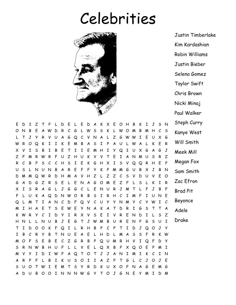 Taylor Swift Word Search WordMint