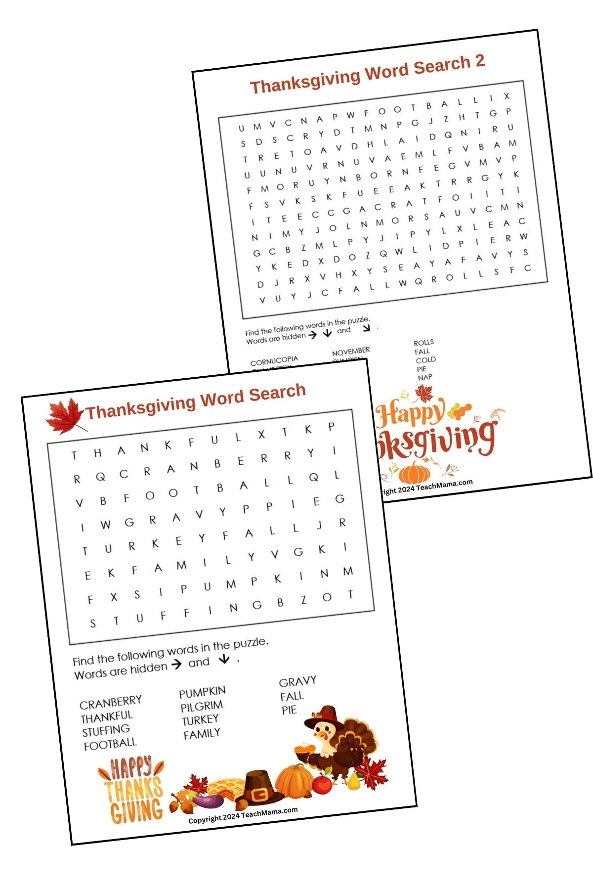 Thanksgiving Word Search Free Download Teach Mama