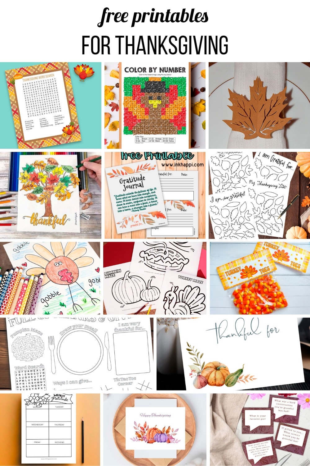 Thanksgiving Word Search Free Printables Kids