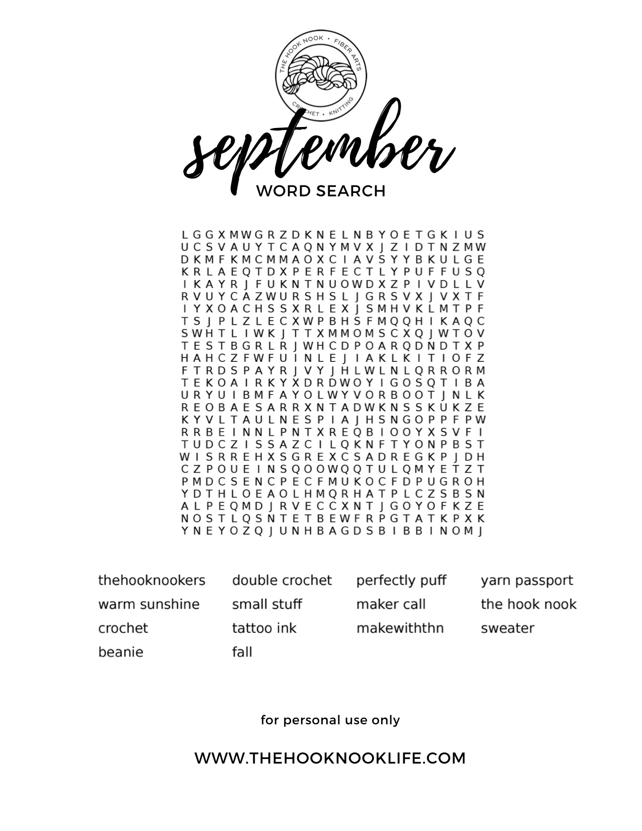 THNLife September Word Search Jessica Carey THNLife September Word Search Jessica Carey