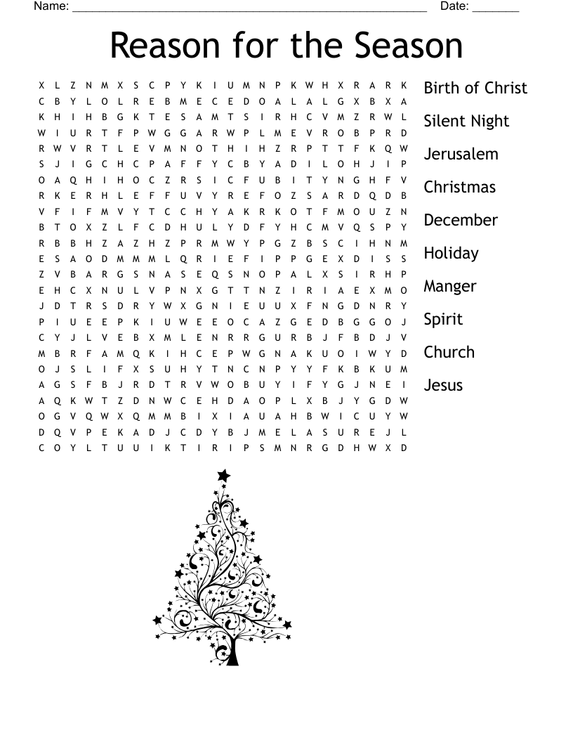 Triage Holiday Fun Word Search WordMint