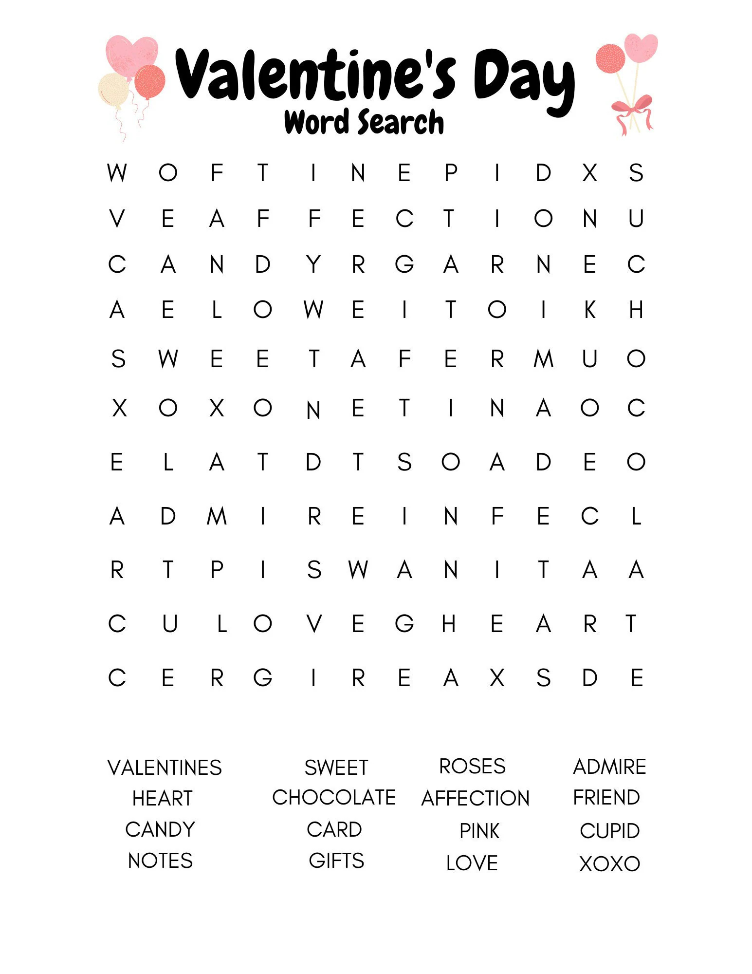 valentine s day word search etsy valentine s day word search etsy