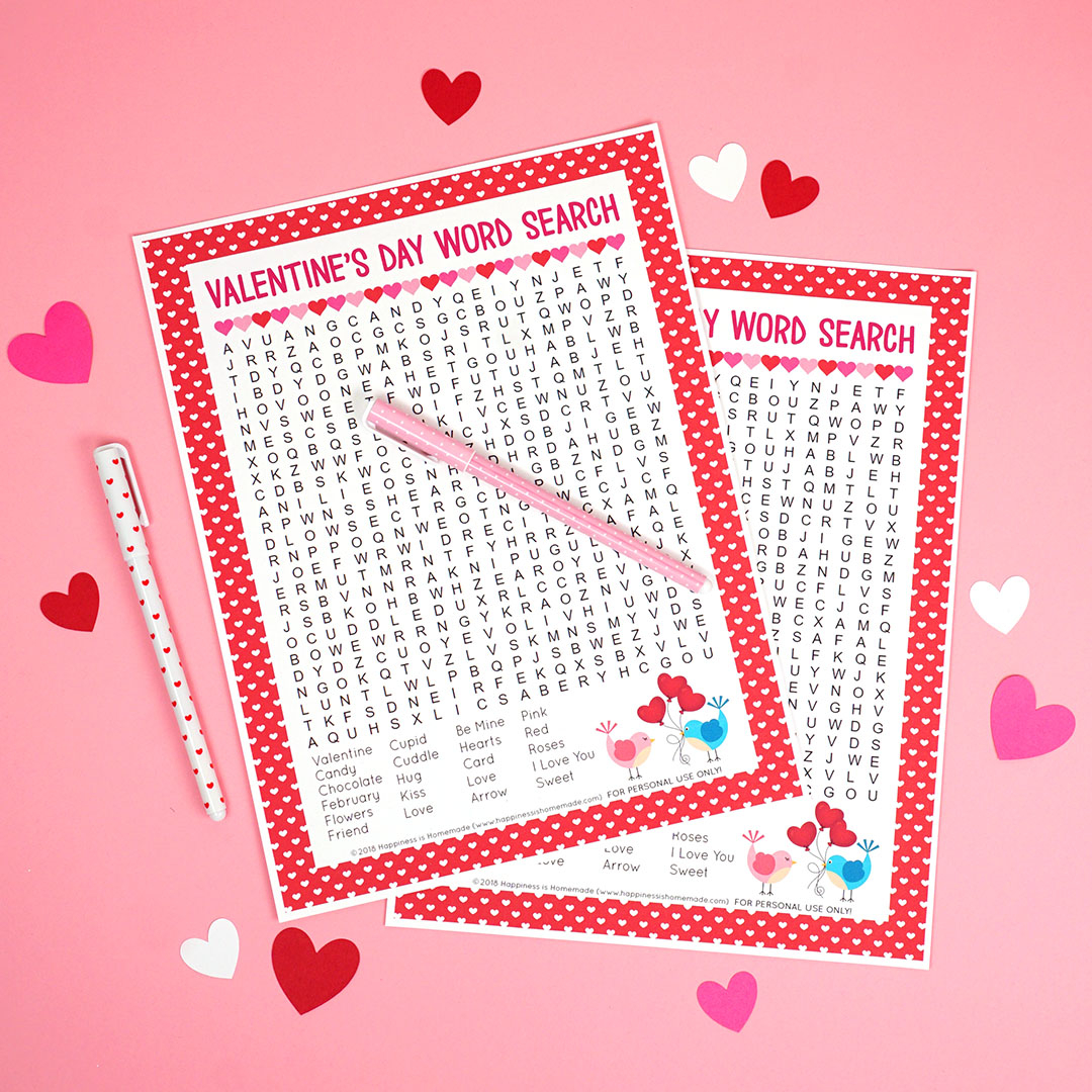 Valentine s Day Word Search Printable Happiness Is Homemade Valentine s Day Word Search Printable Happiness Is Homemade