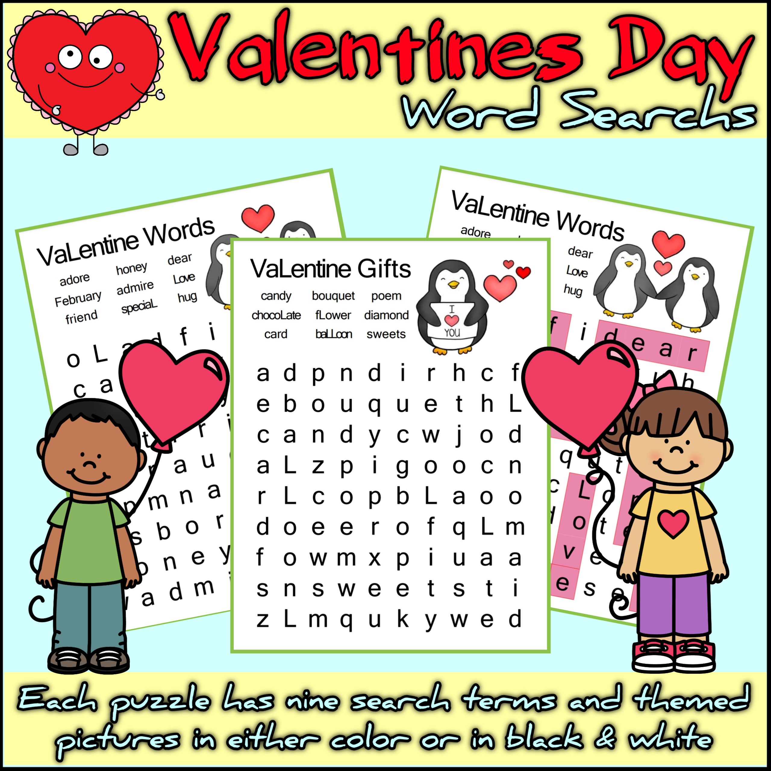 Valentine Word Search Printable Free