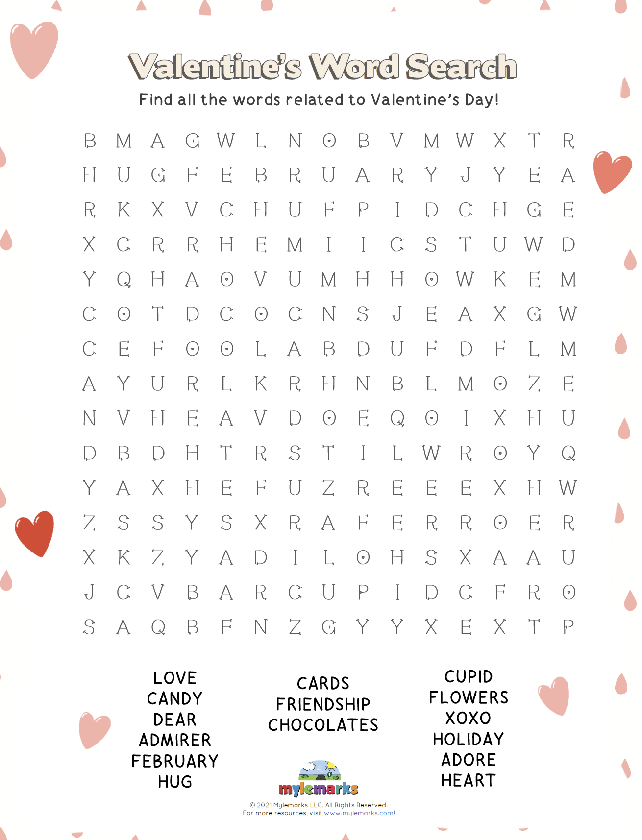 Valentine s Word Search GS Valentine s Word Search GS