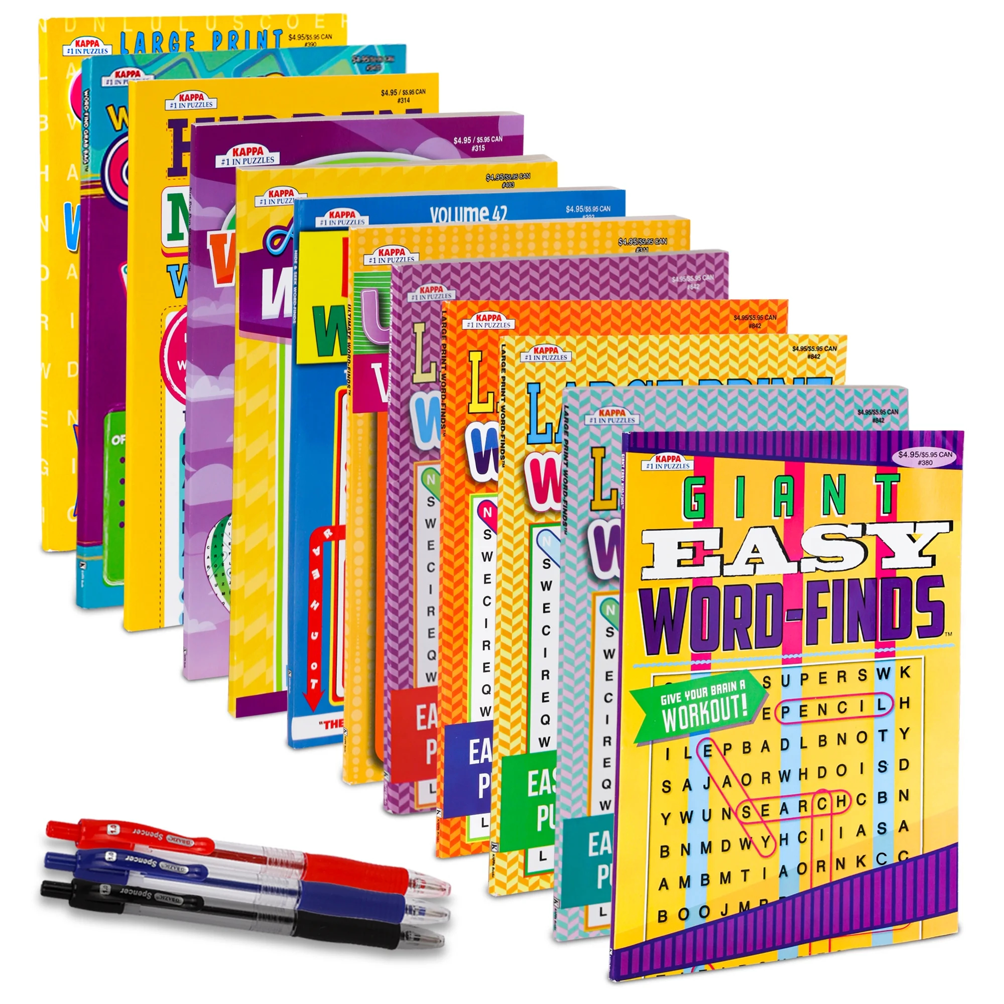 Variety Savings 12 Pack Large Print WordSearch Puzzle Books Brain Games For Adults 8x10 Walmart