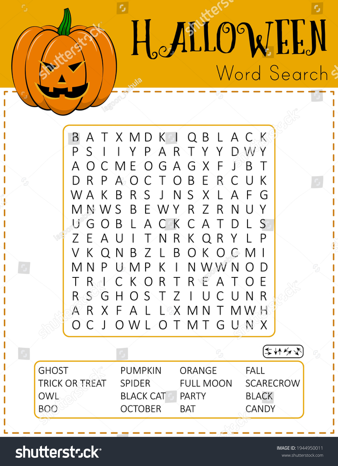 Vektor Stok Halloween Word Search Puzzle Educational Game Tanpa Royalti 1944950011 Shutterstock Vektor Stok Halloween Word Search Puzzle Educational Game Tanpa Royalti 1944950011 Shutterstock