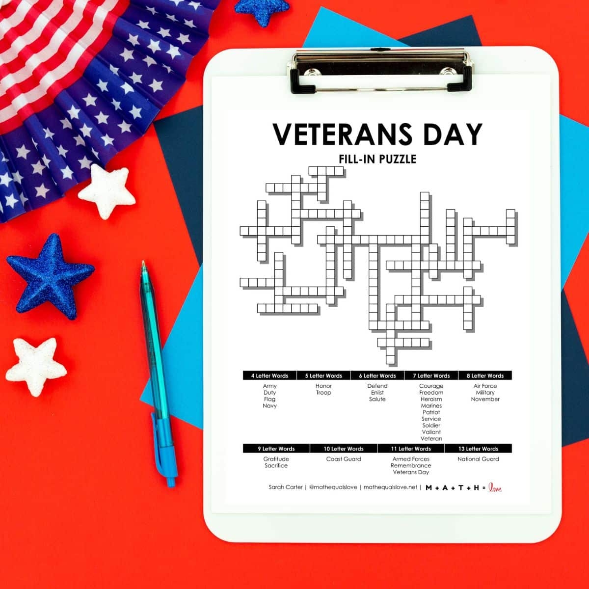 Veterans Day Word Search Free
