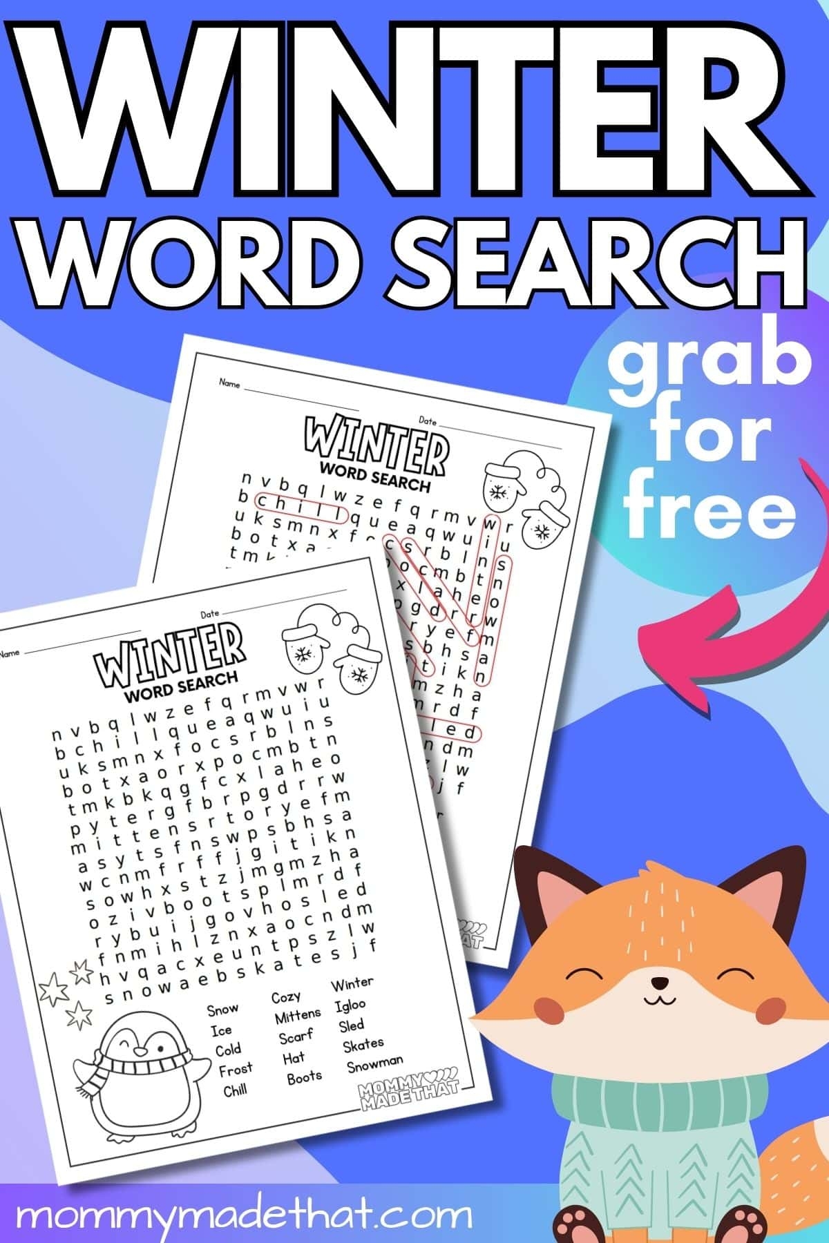 Kids Winter Word Search Free Printable Kids Winter Word Search Free Printable
