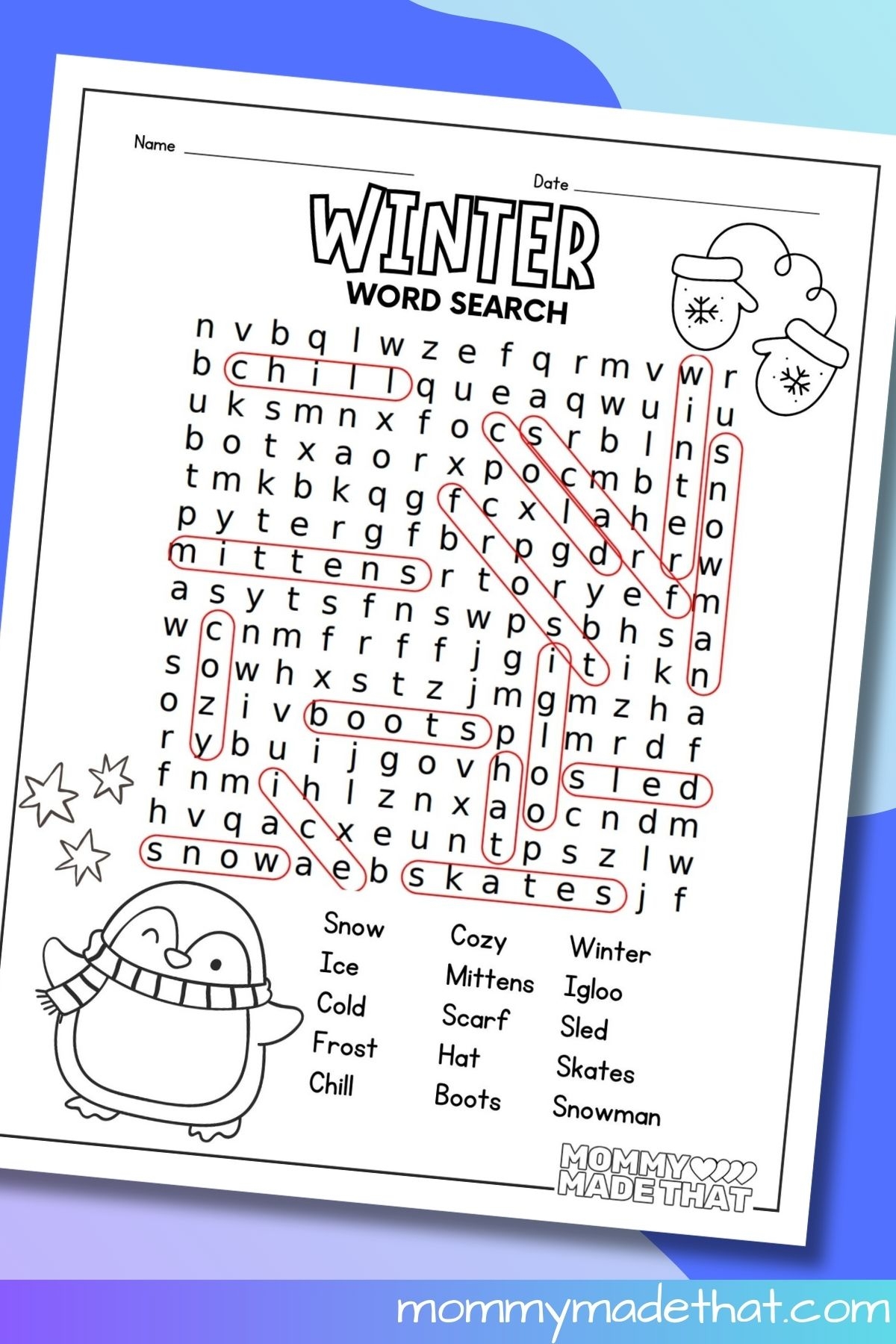 Winter Word Search Free Printable Winter Word Search Free Printable