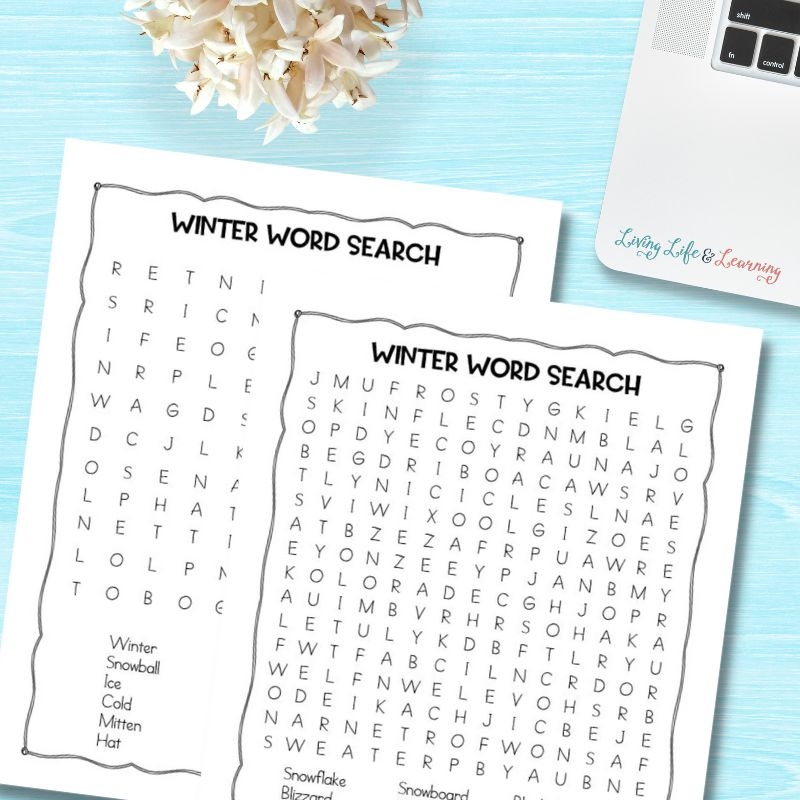 Winter Word Searches Printables