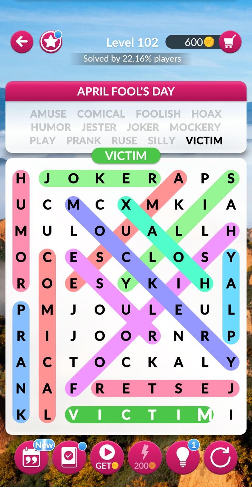 Word Search Explorer Level 102 April Fool s Day Answers