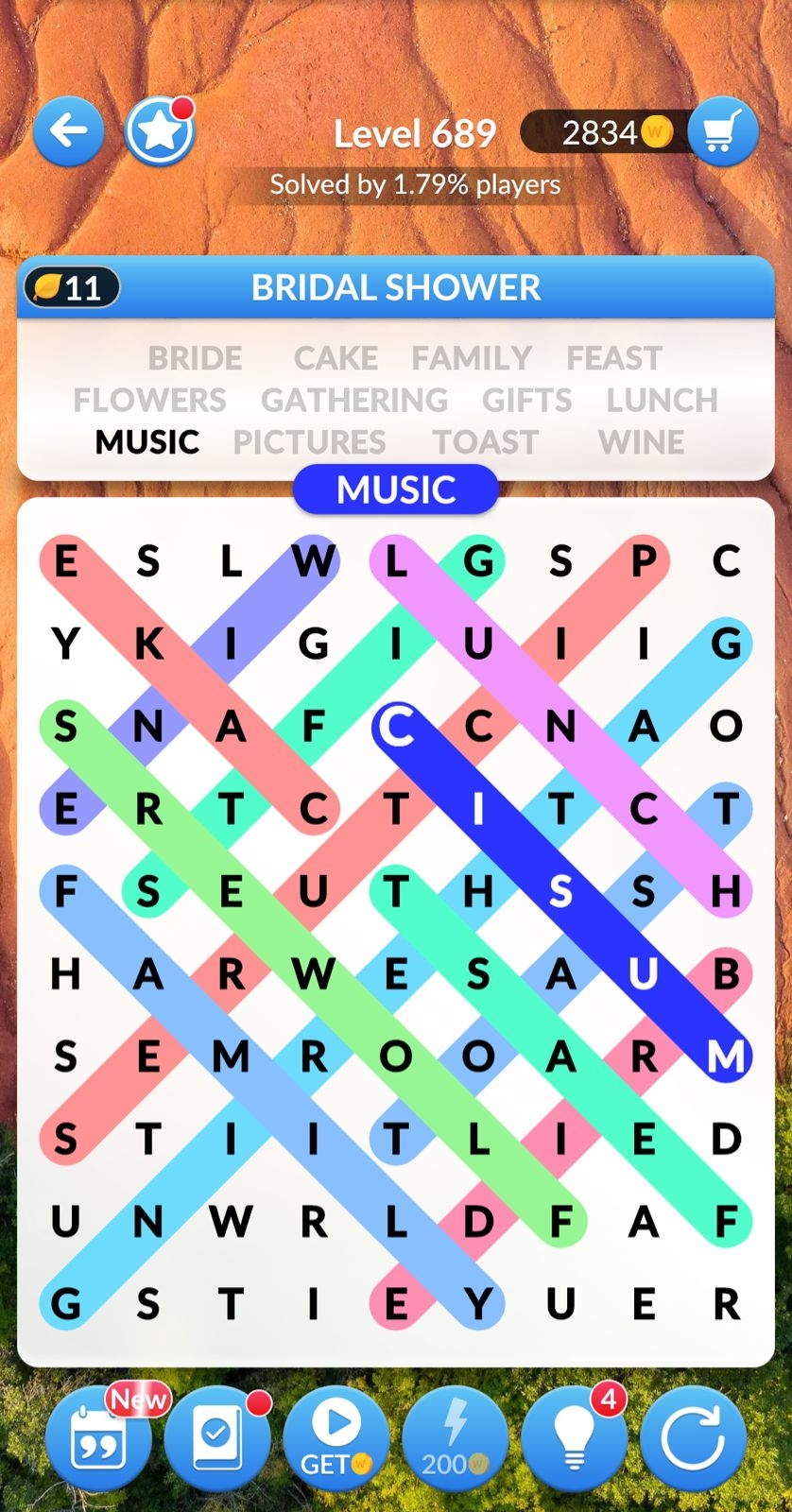 Word Search Explorer Level 689 Bridal Shower Answers
