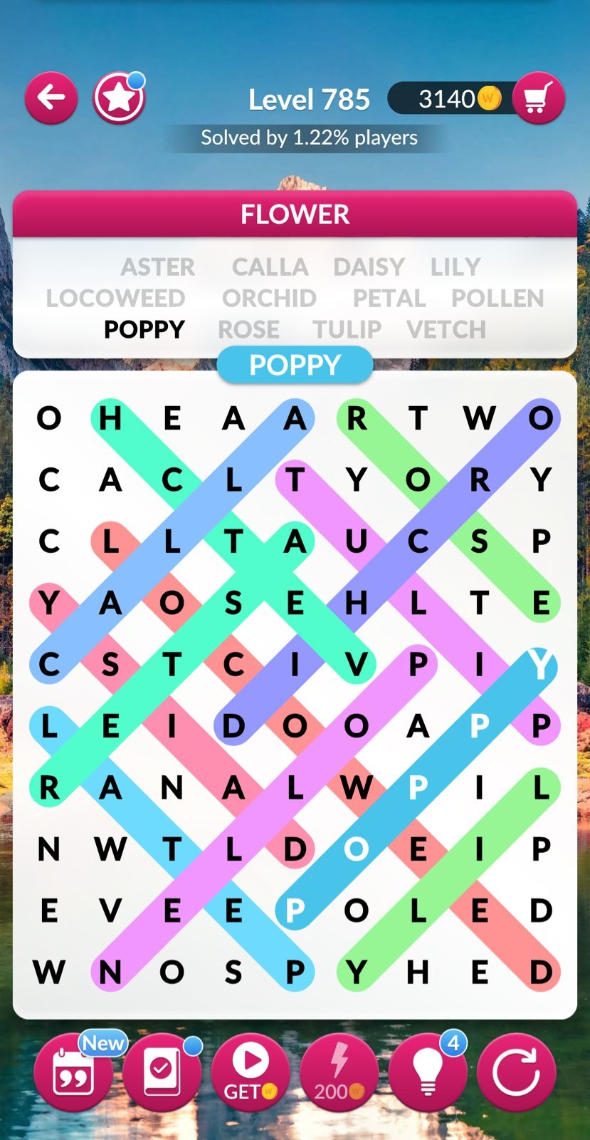 Word Search Explorer Level 785 Flower Answers