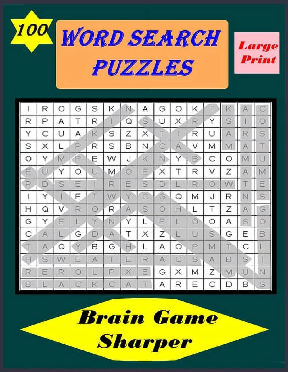 Word Search Puzzle 100 Large Print Brain Game Sharper For Adults Men Women Boys Girls Teens Kids Exercise Your Brain Paperback Walmart