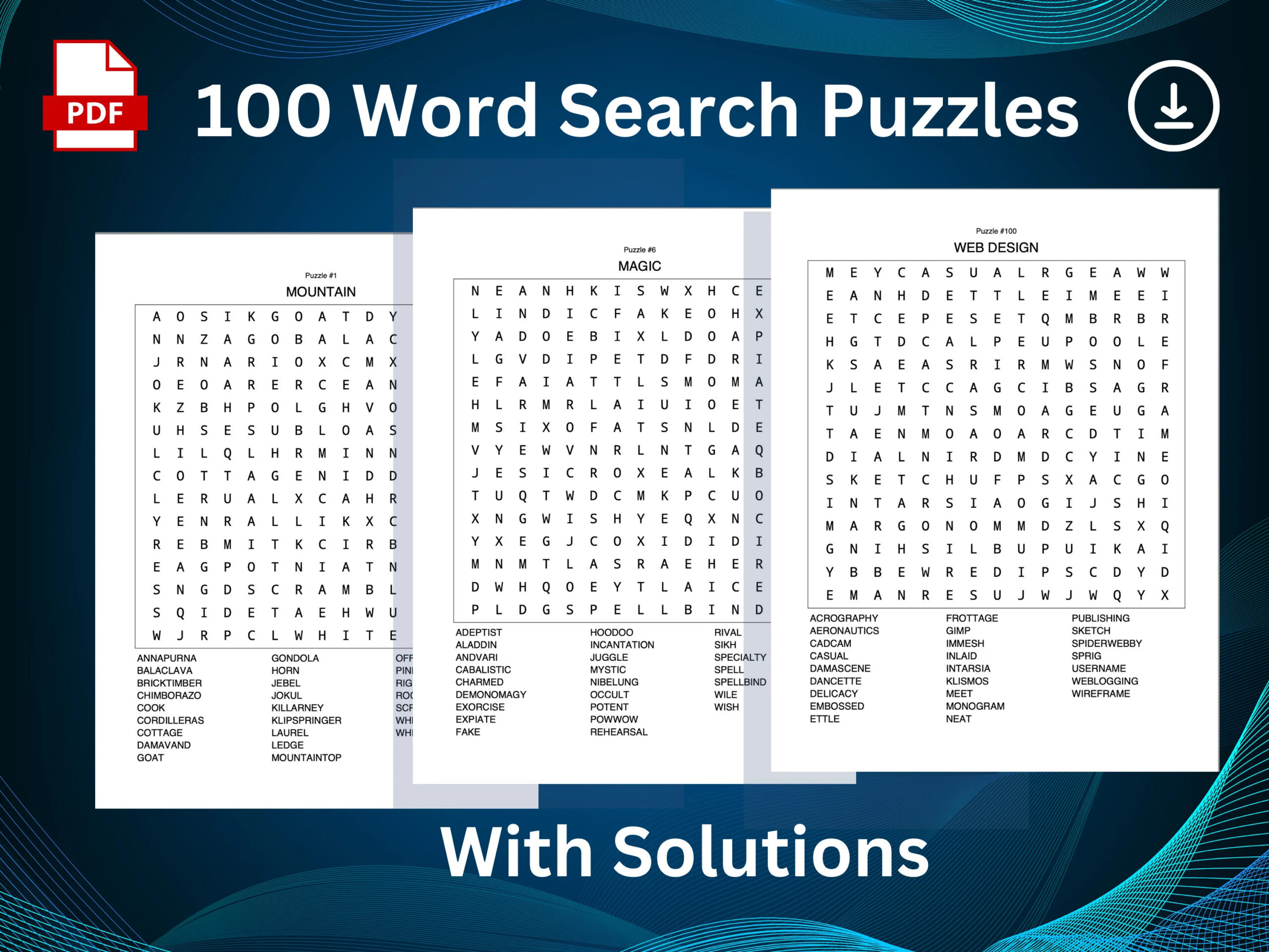 Word Search Puzzles For Adults Or Kids 100 Word Search Puzzles Word Search Puzzles For Adults Or Kids 100 Word Search Puzzles