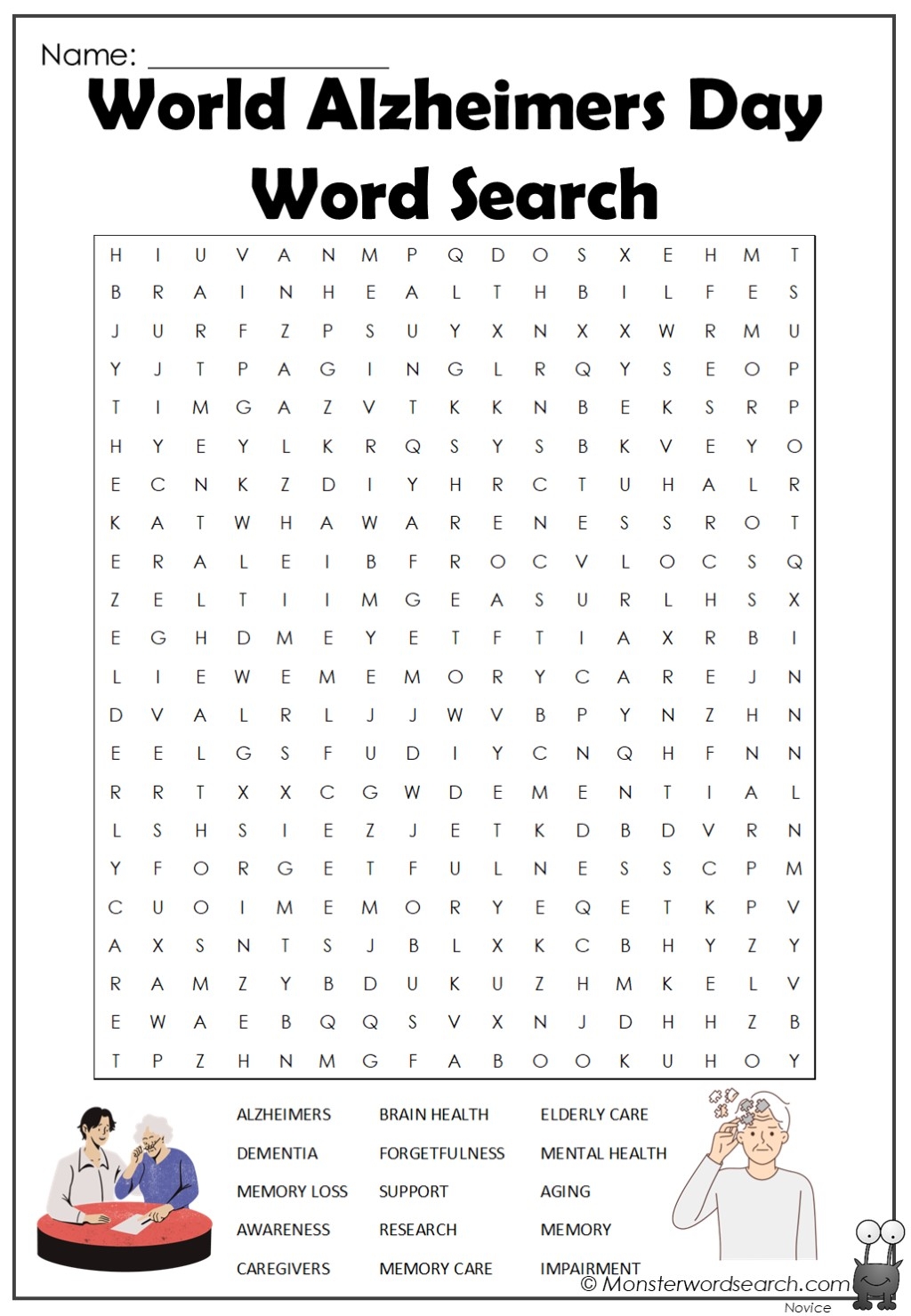Printable Word Searches For Elderly